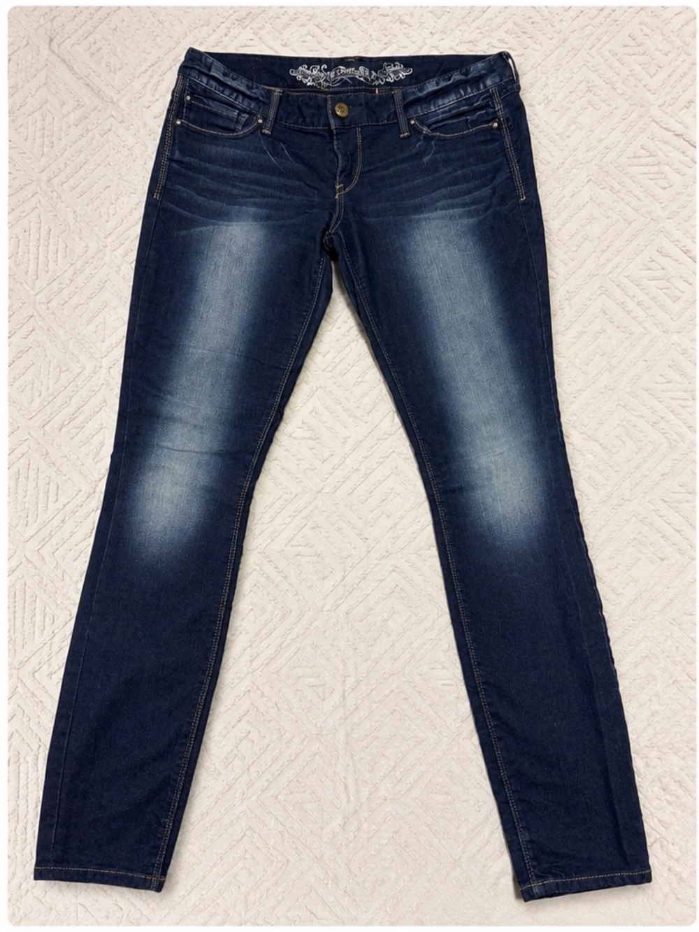 Express Ultra Low Rise Jean Leggings Skinny Jeans 10R Dark Wash